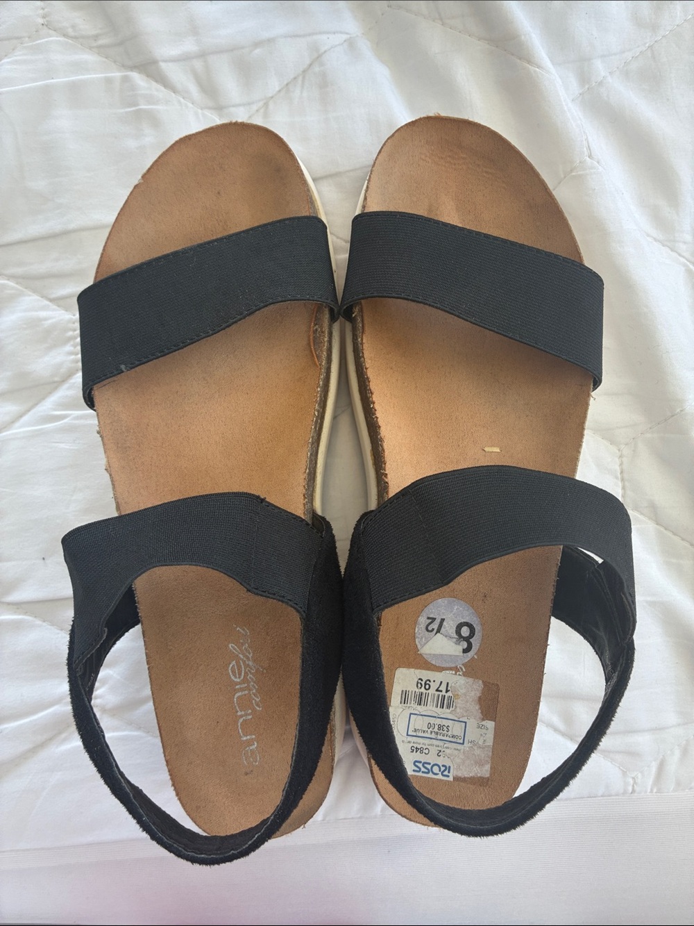 Comfort Stretch Black Womens Sandals